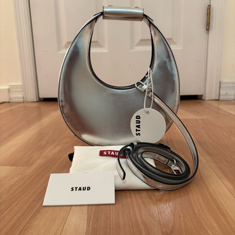 Silver Staud moon bag #silverbag